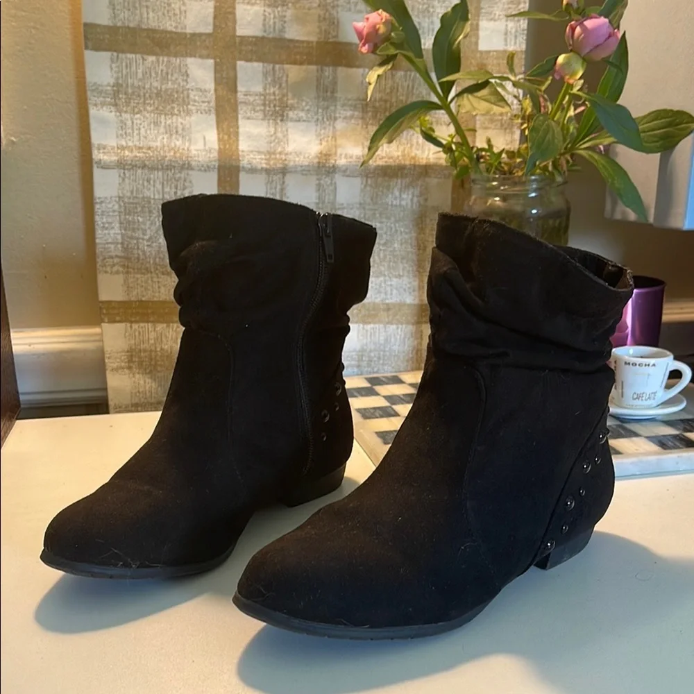 SO Black Ankle Booties with Suede Finish - Picture 6 of 16